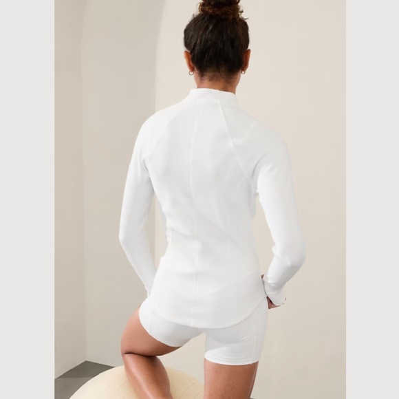 NWT ATHLETA Salutation Ribbed Jacket, White - Picture 2 of 5